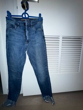 Joe's Jeans Slim Blue Distressed Hem Denim